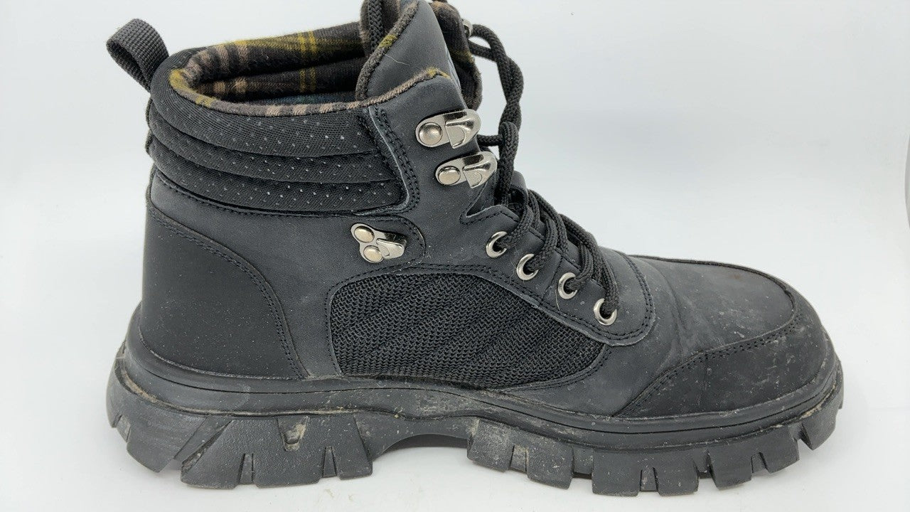 Men's Steel Toe Waterproof Boots 6 In Black Size 9.5 Non-Slip