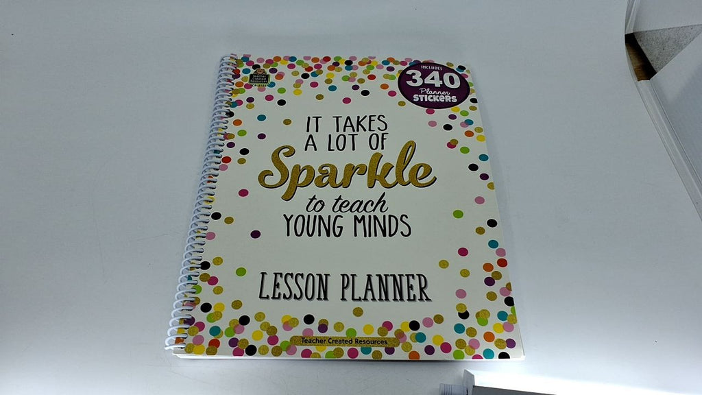 Spiral-Bound Lesson Planner 2152, 112 Pages, Multi w/Stickers