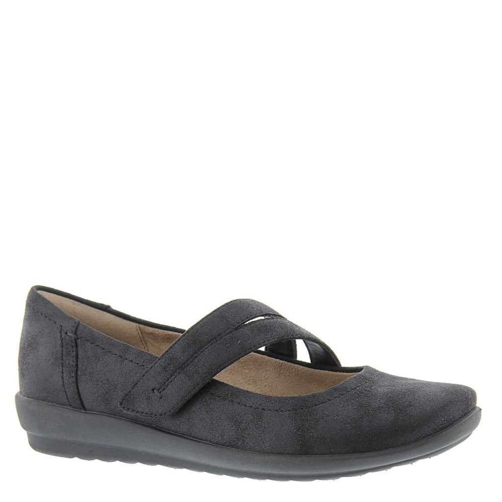Easy Spirit Women's Aranza Mary Jane Flat, Black, 10 Wide
