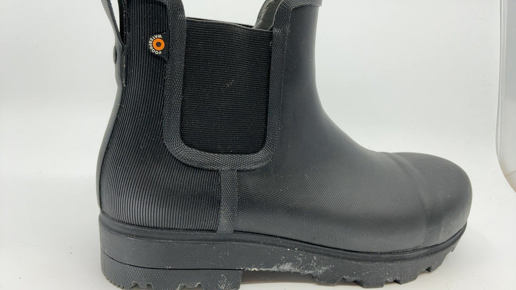 Bogs Womens Laurel Chelsea Safety Toe Boot, Black, Size 9