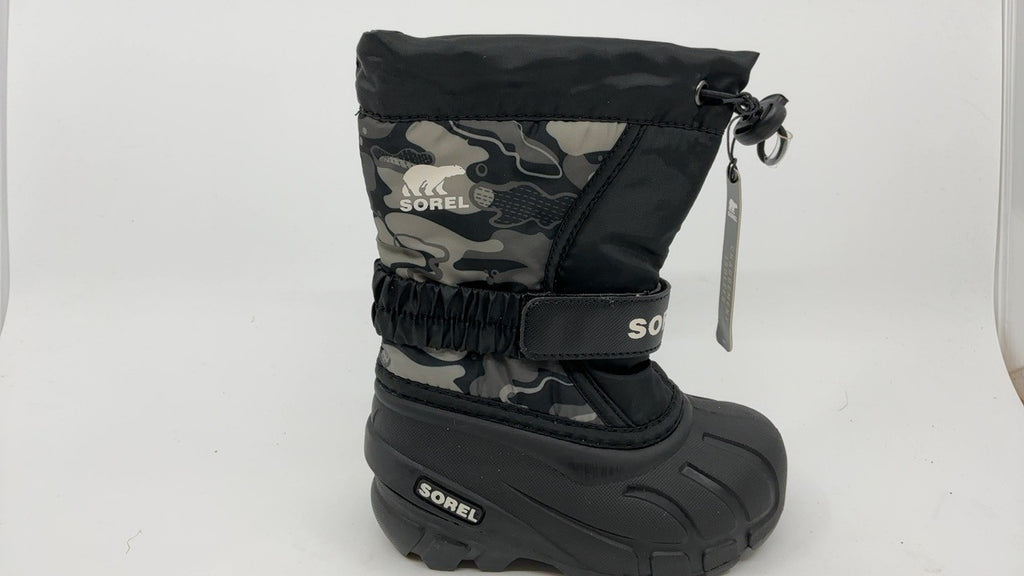 SOREL Children's Flurry Boot - Black, Quarry - 8