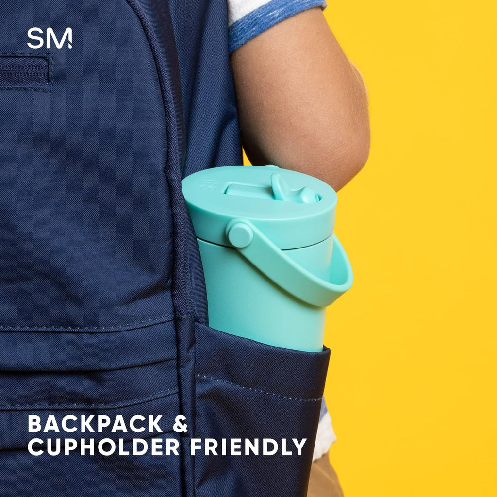 24oz Stainless Steel Kids Flip Straw Tumbler - 80s Mix