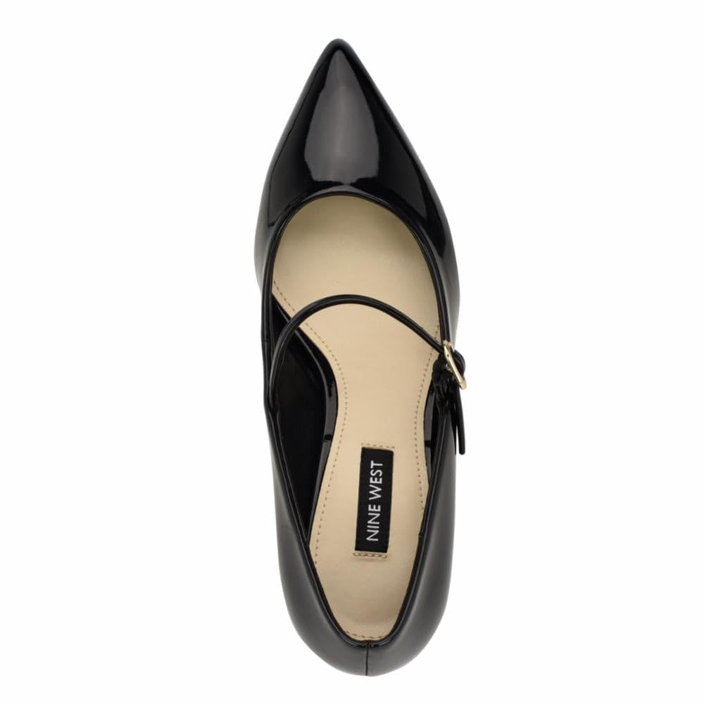 Nine West Women's Prix Pump, Black Patent 001, 7.5