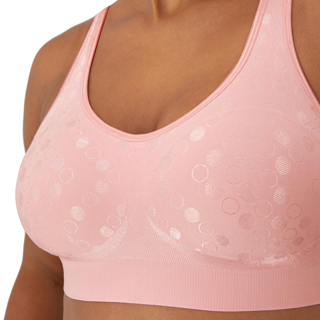 Bali Women's Bra, Comfort Revolution, Full-Coverage, Medium, Peach Dot