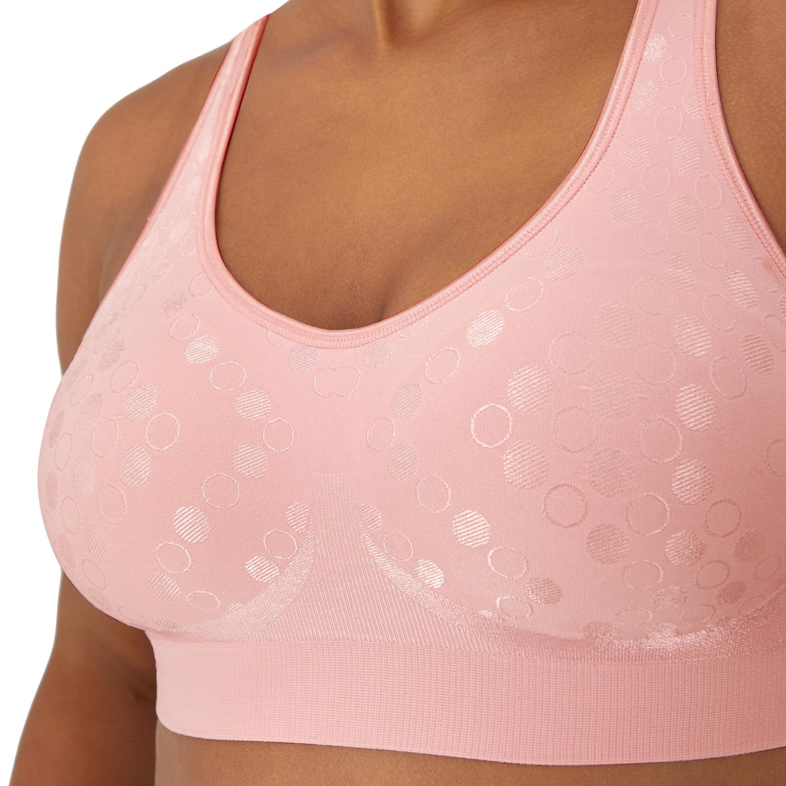 Bali Women's Bra, Comfort Revolution, Full-Coverage, Medium, Peach Dot