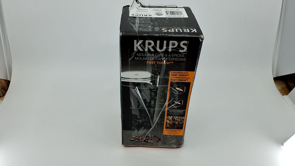 KRUPS Electric Spice & Coffee Grinder, 3 Oz, Stainless Steel Blades, Black