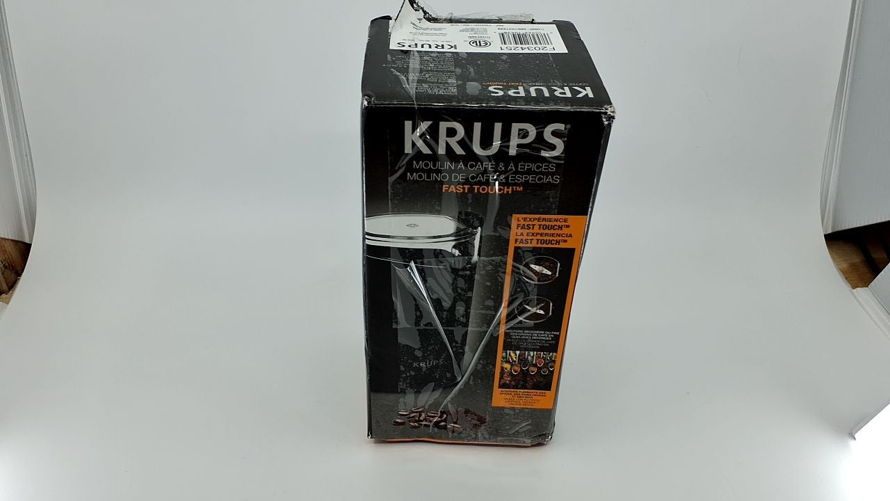 KRUPS Electric Spice & Coffee Grinder, 3 Oz, Stainless Steel Blades, Black