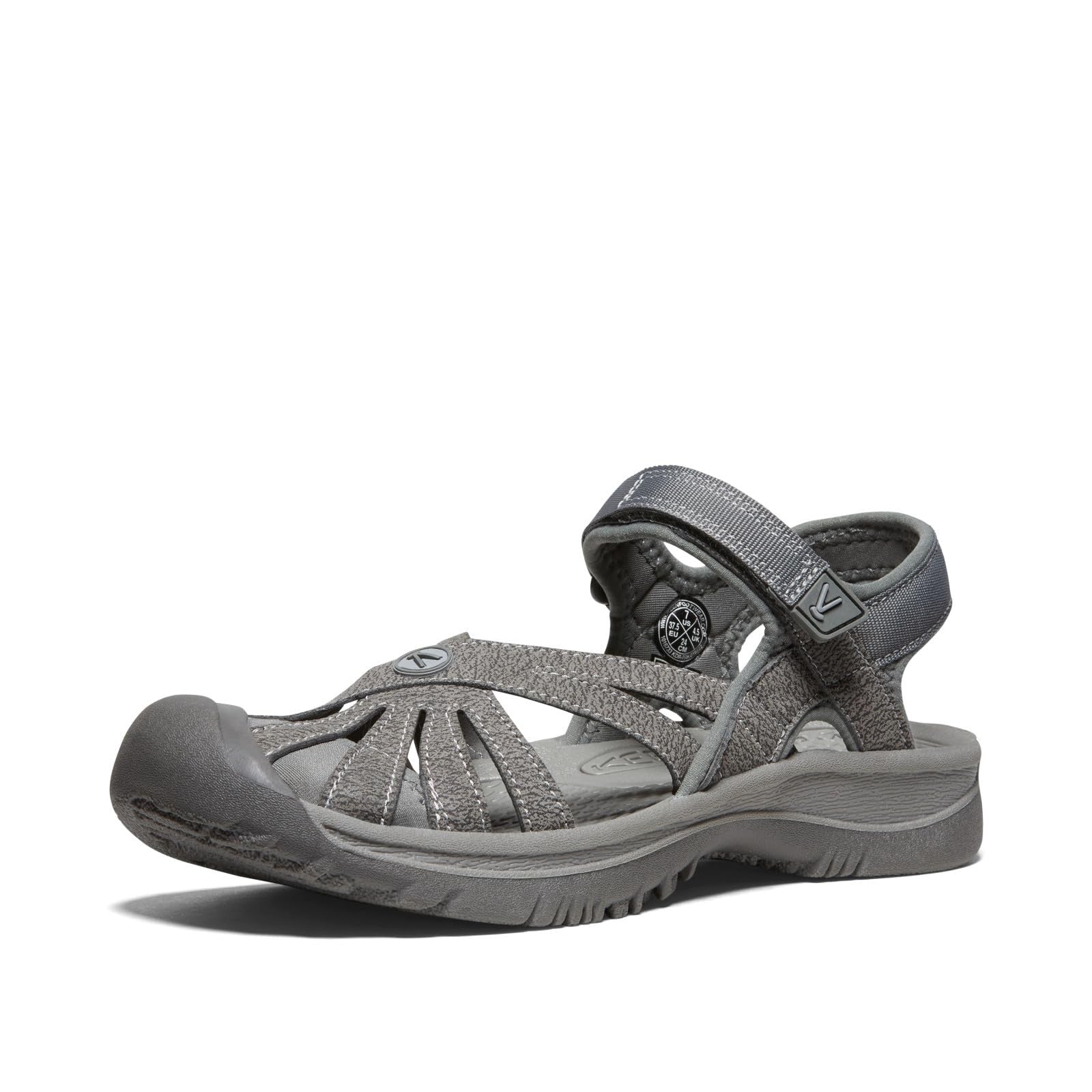 Women's Rose Casual Closed Toe Sandals, Gargoyle/Raven, 8 US
