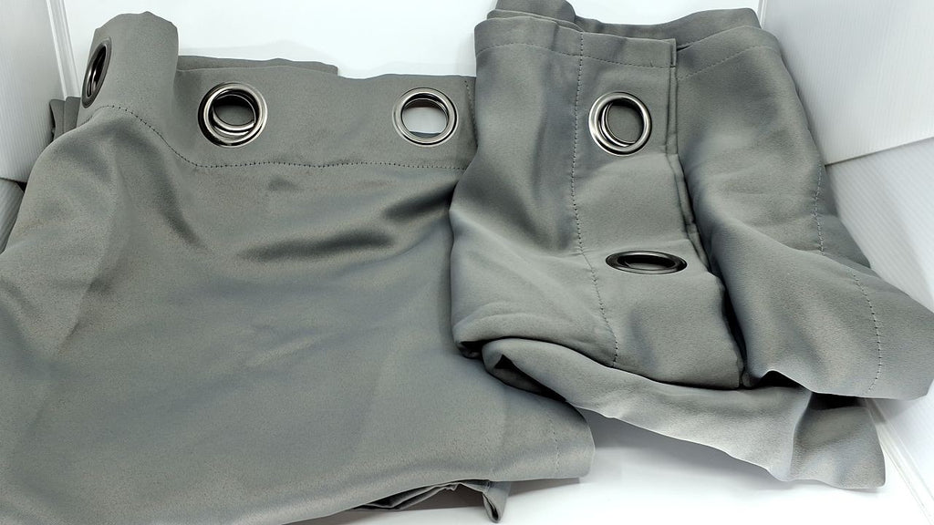 Energy Efficient Blackout Curtains, 52"W x 45"L, Dark Gray, 2 Panels