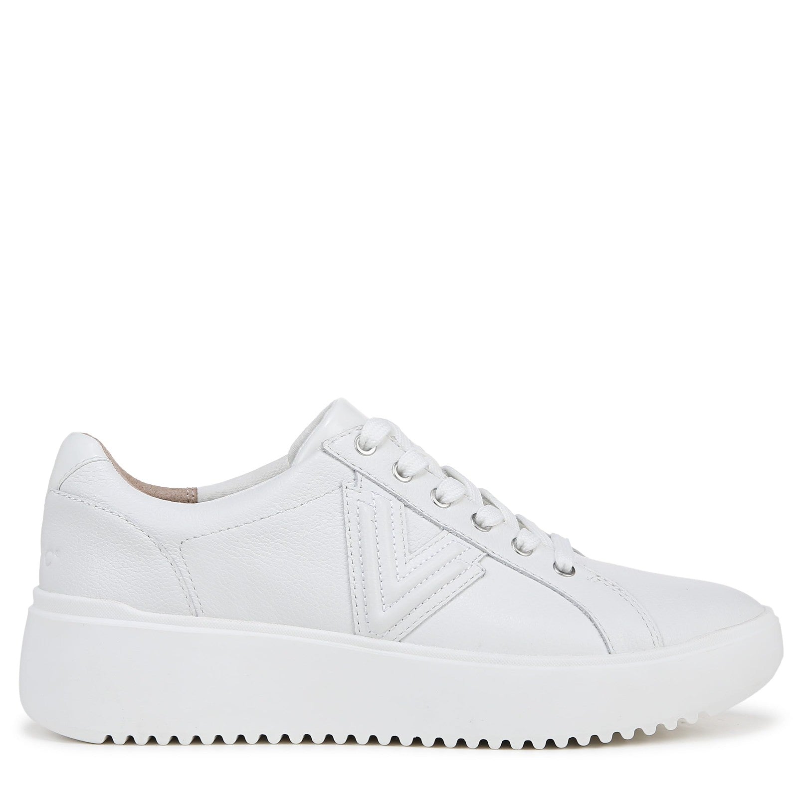 Vionic Women's Kearny Lace Up Sneaker, White Leather, 9.5 Wide