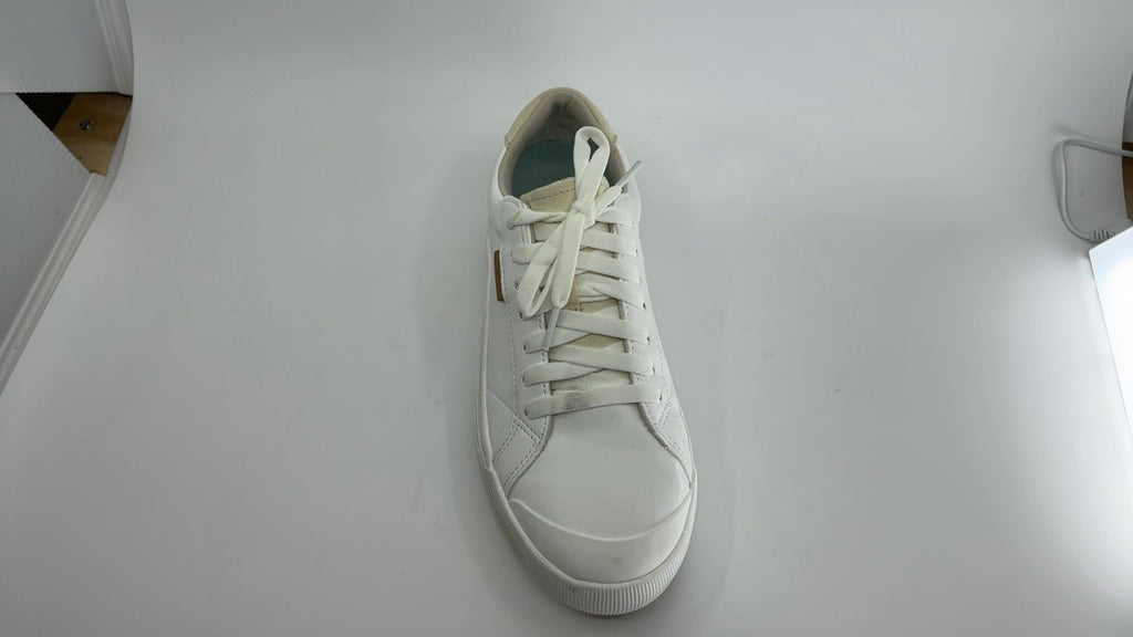 Dr. Scholl's Womens Time Off Platform Sneaker, White Smooth, Size 6.5