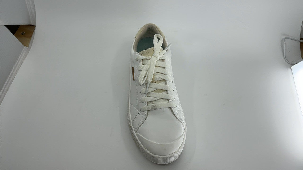 Dr. Scholl's Womens Time Off Platform Sneaker, White Smooth, Size 6.5