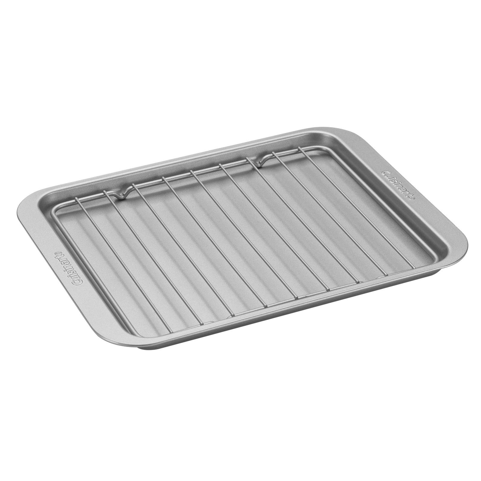 Silver Toaster Oven Broiling Pan w/ Rack, 11.2x8.6in, Cuisinart AMB-TOBPRK