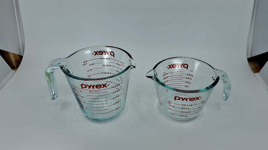 Pyrex 2-Pack Measuring Cups, 1 & 2 Cup, Glass, Microwave & Dishwasher Safe
