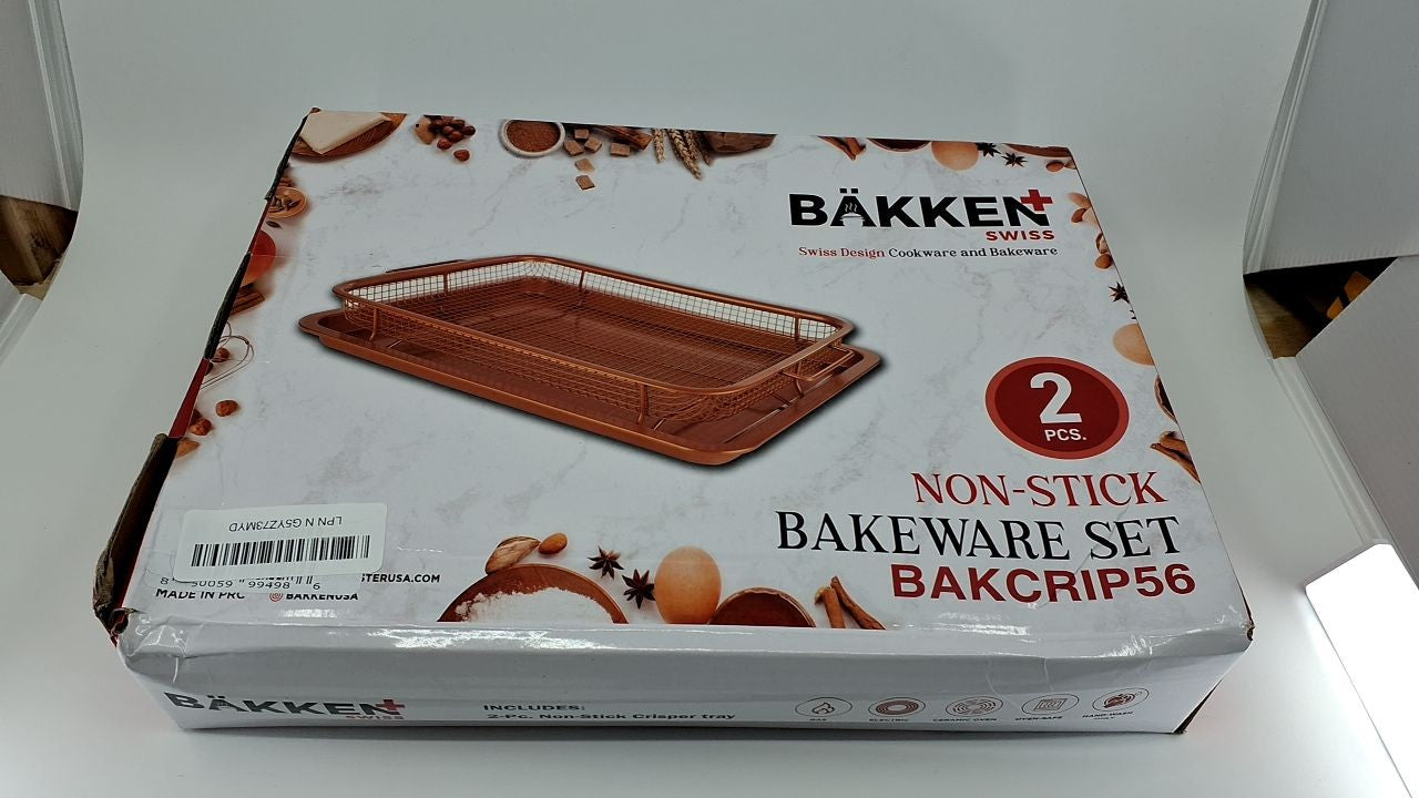 Air Fryer Tray Nonstick Copper 9.5x13 in, Dishwasher Safe