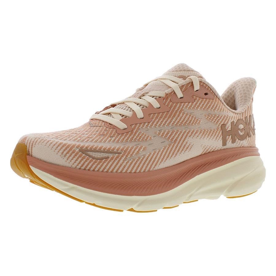HOKA ONE ONE Clifton 9 Womens Shoes Size 8, Color: Sandstone/Cream