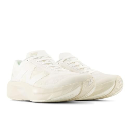 New Balance Women's FuelCell Rebel V4 Running Shoe, White/Linen/Sea Salt, 8