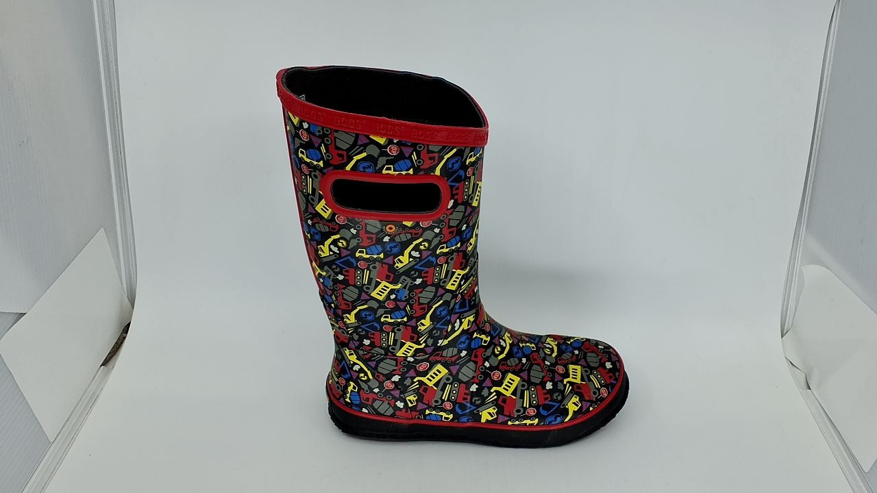 Bogs Kids Rainboot Camping Patches, Army Green Multi, 4 M Big Kid