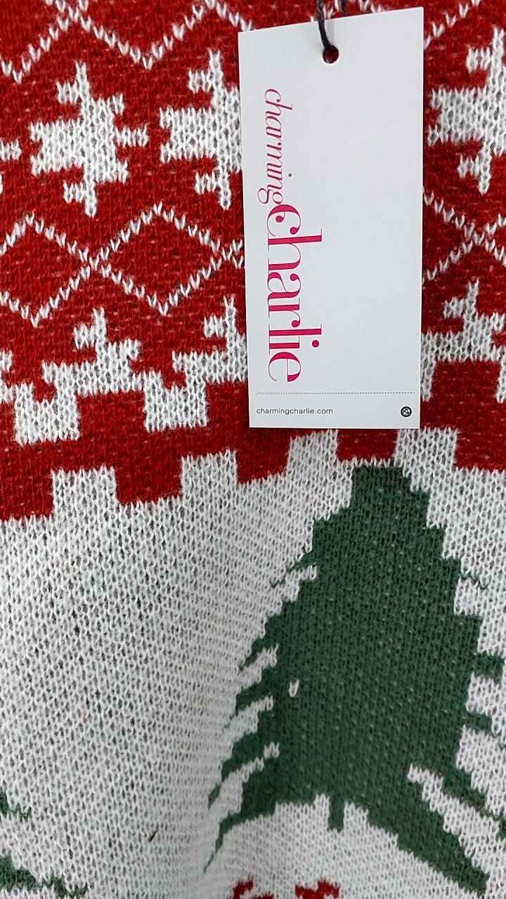 Christmas Tree Pattern Round Neck Sweater