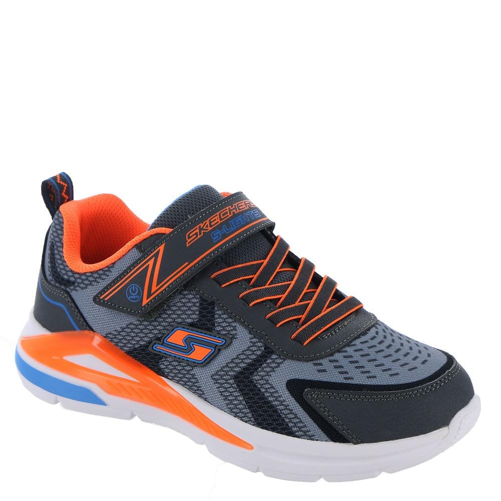 Skechers Kids Boys Tri-Namics Sneaker, Charcoal/Orange,12 Little Kid