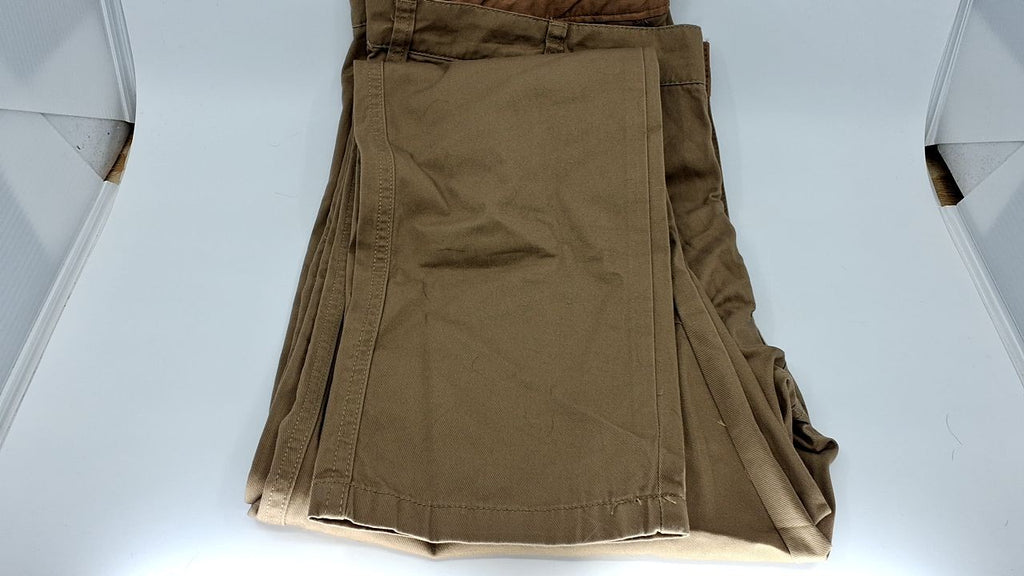 Men's Slim-Fit Chino Pants 36W x 32L Dark Khaki Brown Cotton