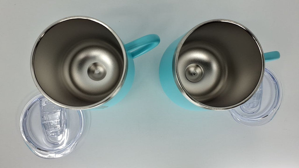 Insulated Coffee Tumblers 12 Oz, 2 Pcs, Stainless Steel, Turquoise