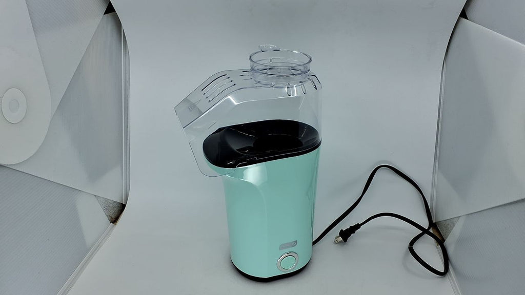 DASH Popcorn Maker 16 Cups Aqua Hot Air Popping Machine w/ Measuring Cup