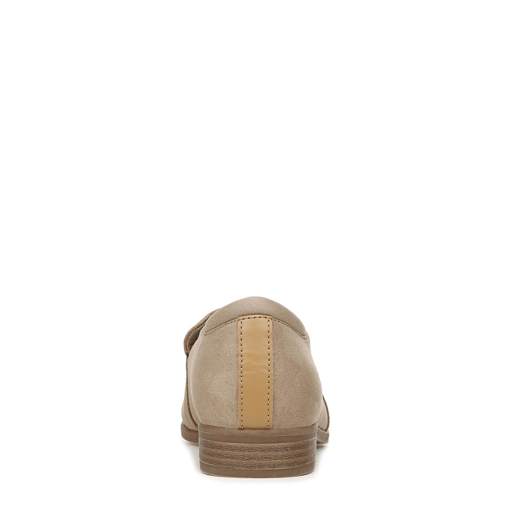 Dr. Scholl's Womens Rate Loafer Slip On Moc Taupe Microfiber 6 M