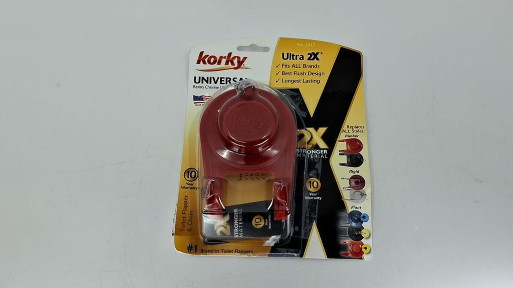 Korky 2017BP Adjustable 2-Inch Toilet Flapper, Long Lasting, Red