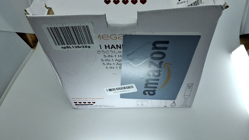 MegaWise 5-in-1 Immersion Hand Blender 400W Black w/ Chopper & Frother