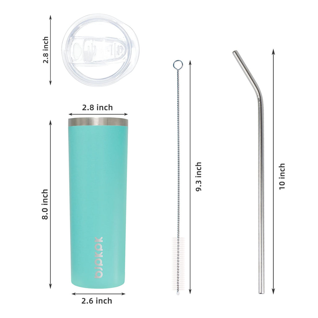 BJPKPK 20oz Stainless Steel Insulated Tumbler Coffee Mug - Turquoise