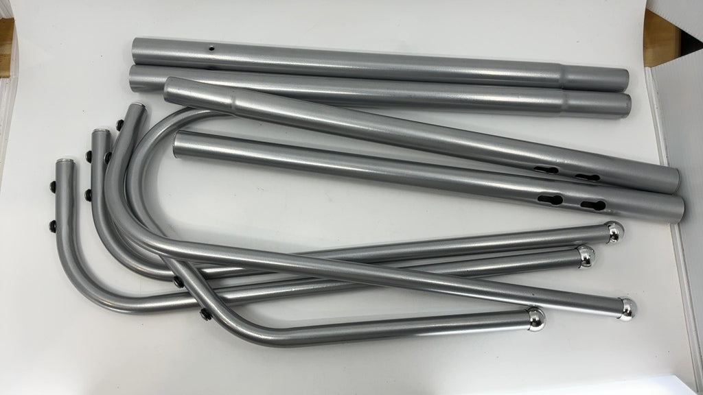 Hinge-It Clutterbuster Family Towel Bar, Silver, 4 Swiveling Bars