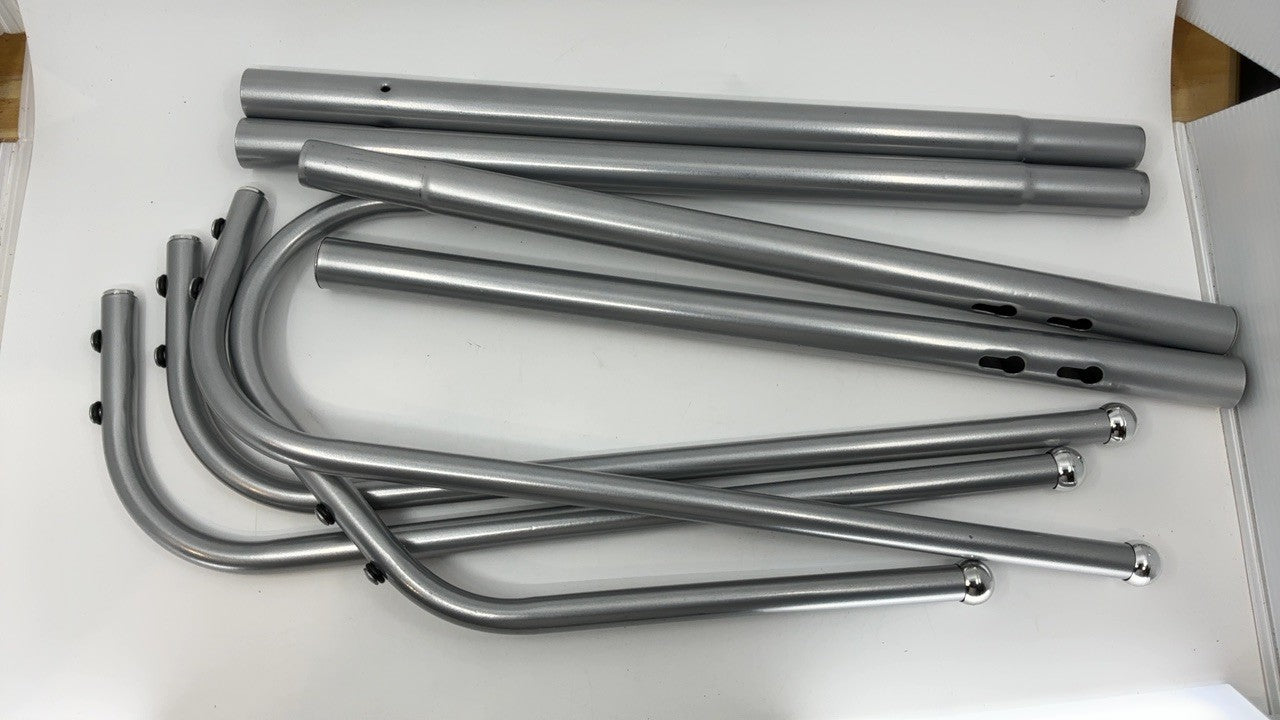 Hinge-It Clutterbuster Family Towel Bar, Silver, 4 Swiveling Bars