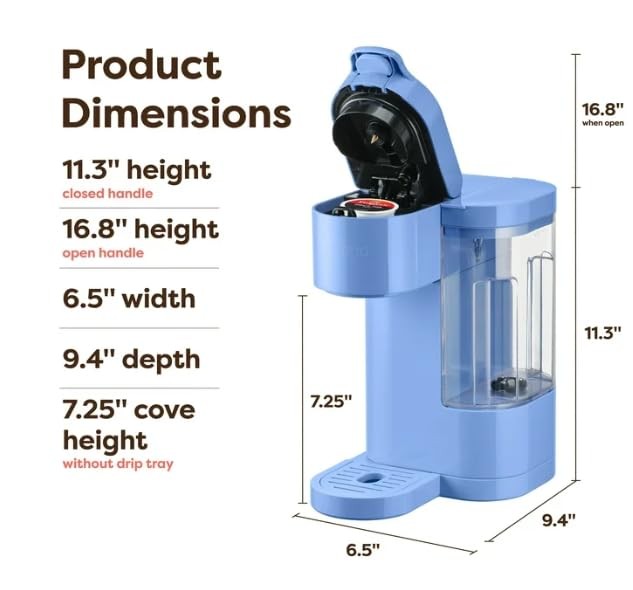 Keurig K-Express Essentials Single-Serve K-Cup Pod Coffee Maker (Bluebell)