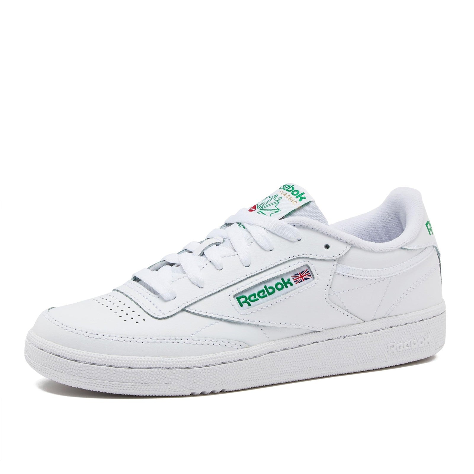 Reebok Men's Club C 85 Walking Shoe, White/Green, 7 M US