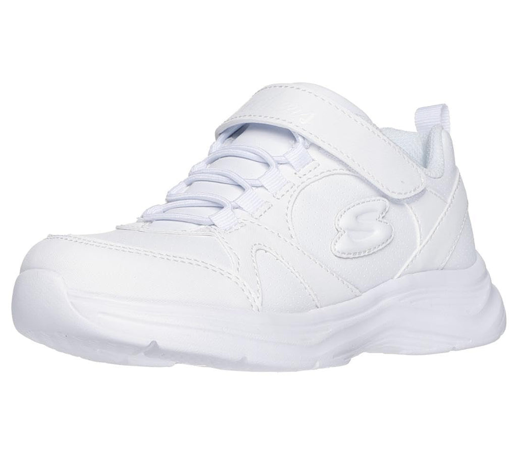 Skechers Girls' School Struts Sneakers, Glimmer Kicks, White, Size 13