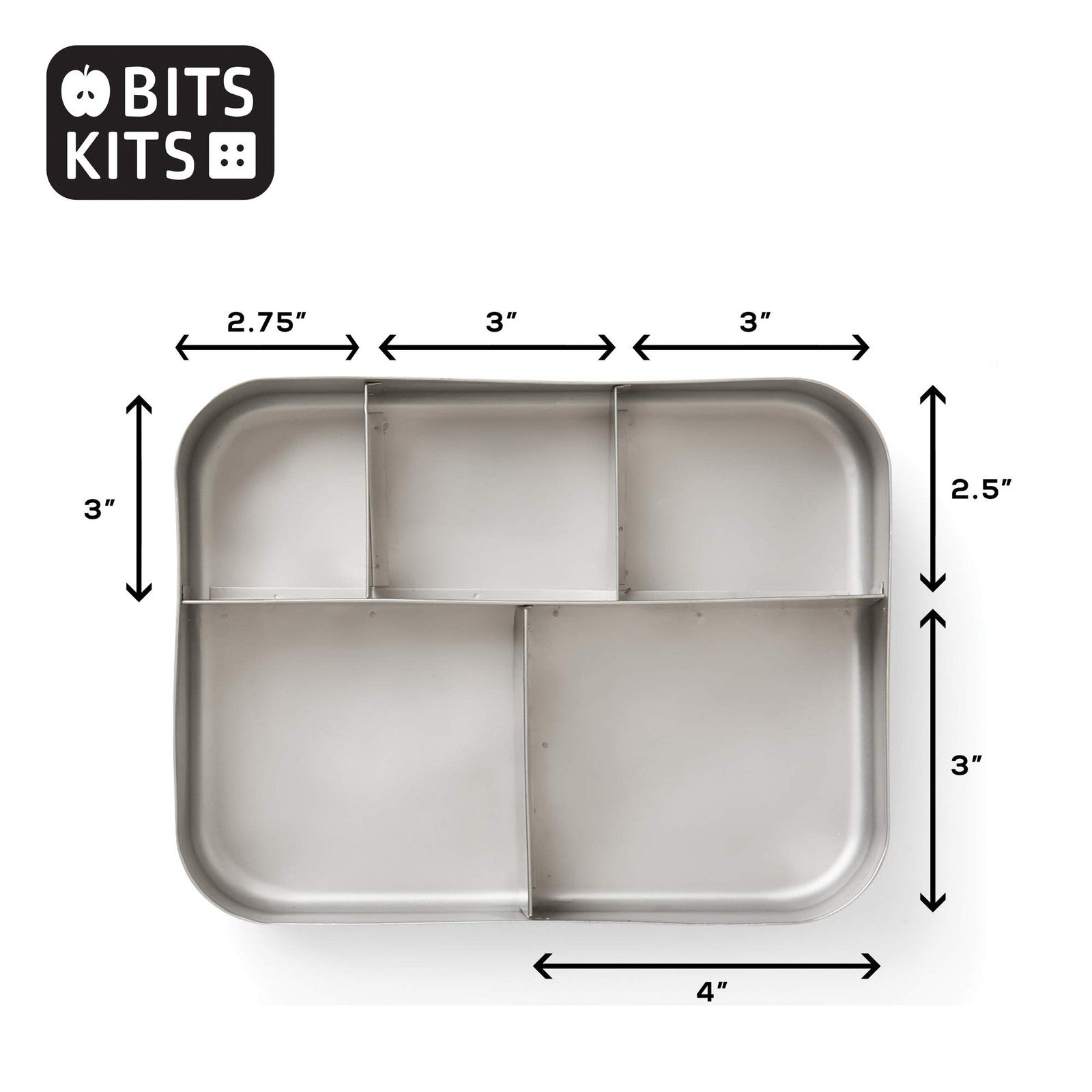 Stainless Steel Bento Box 5 Compartments for Kids & Adults