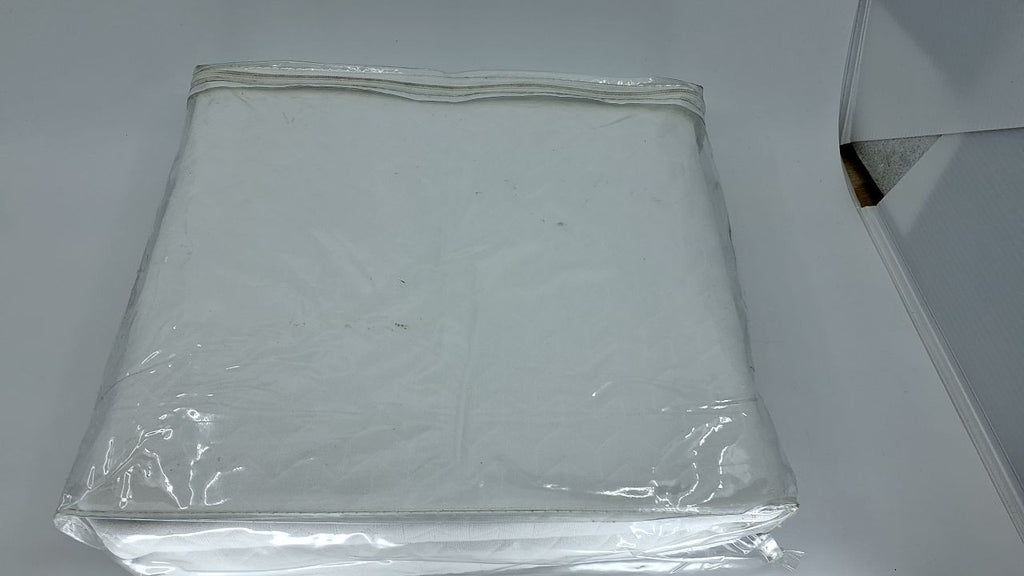 3 Inch Twin Mattress Topper Cover - White, Zippered, Machine Washable