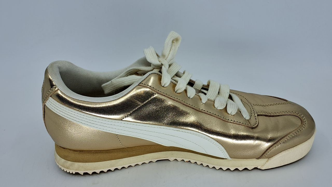 PUMA Women's Roma Shoes, Gold-Warm White, 10