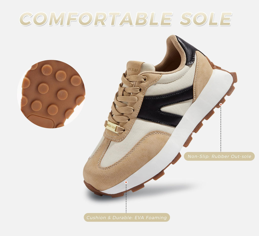 LUCKY STEP Women's Casual Trainers Platform Sneakers Size 8 B(M) US