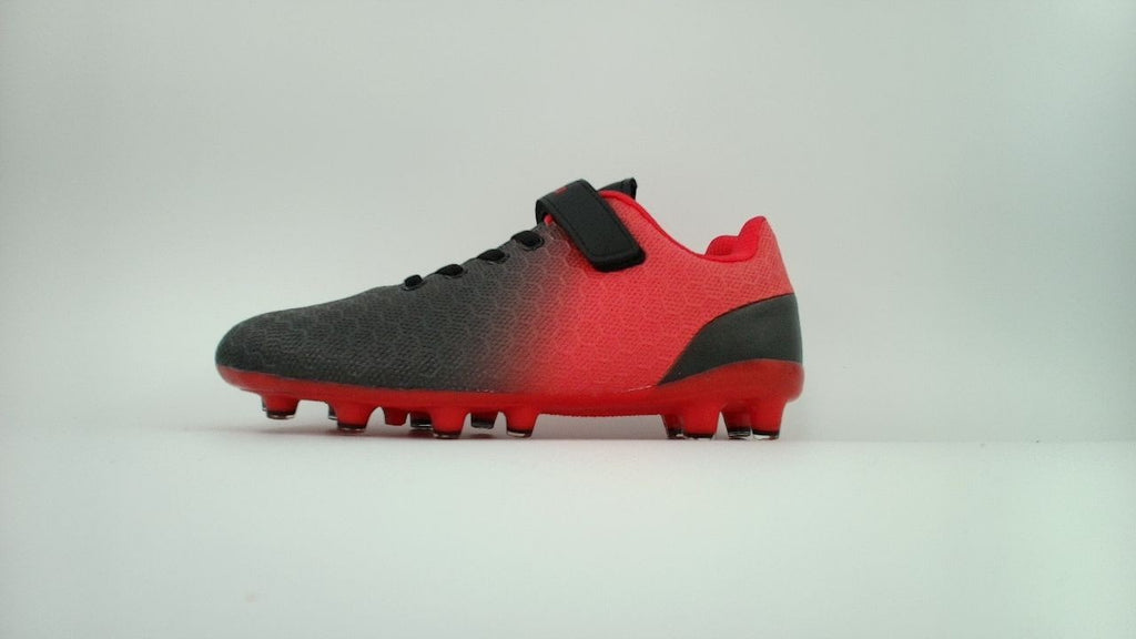 BomKinta Kid's FG Soccer Cleats Athletic Outdoor Black Red Size 3M US Little Kid