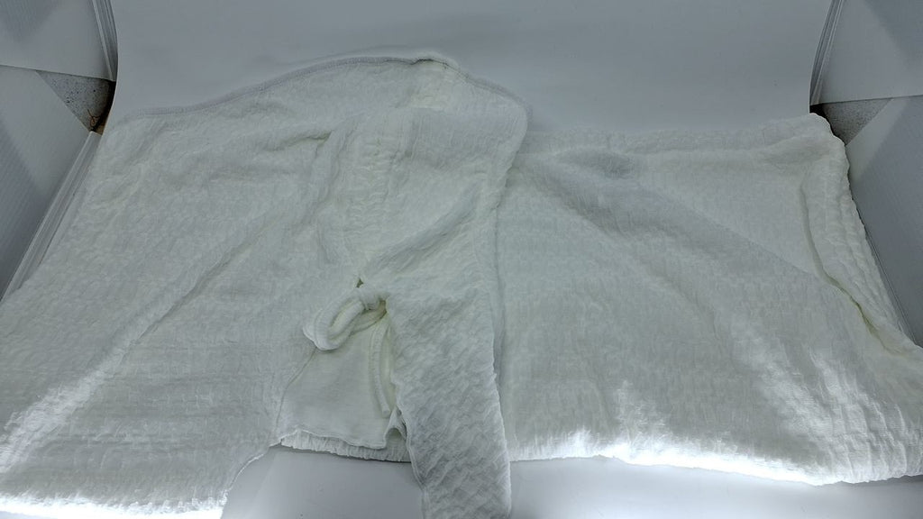 Summer Two Piece Set for Women, White, Strapless Top & Mini Skirt, Medium