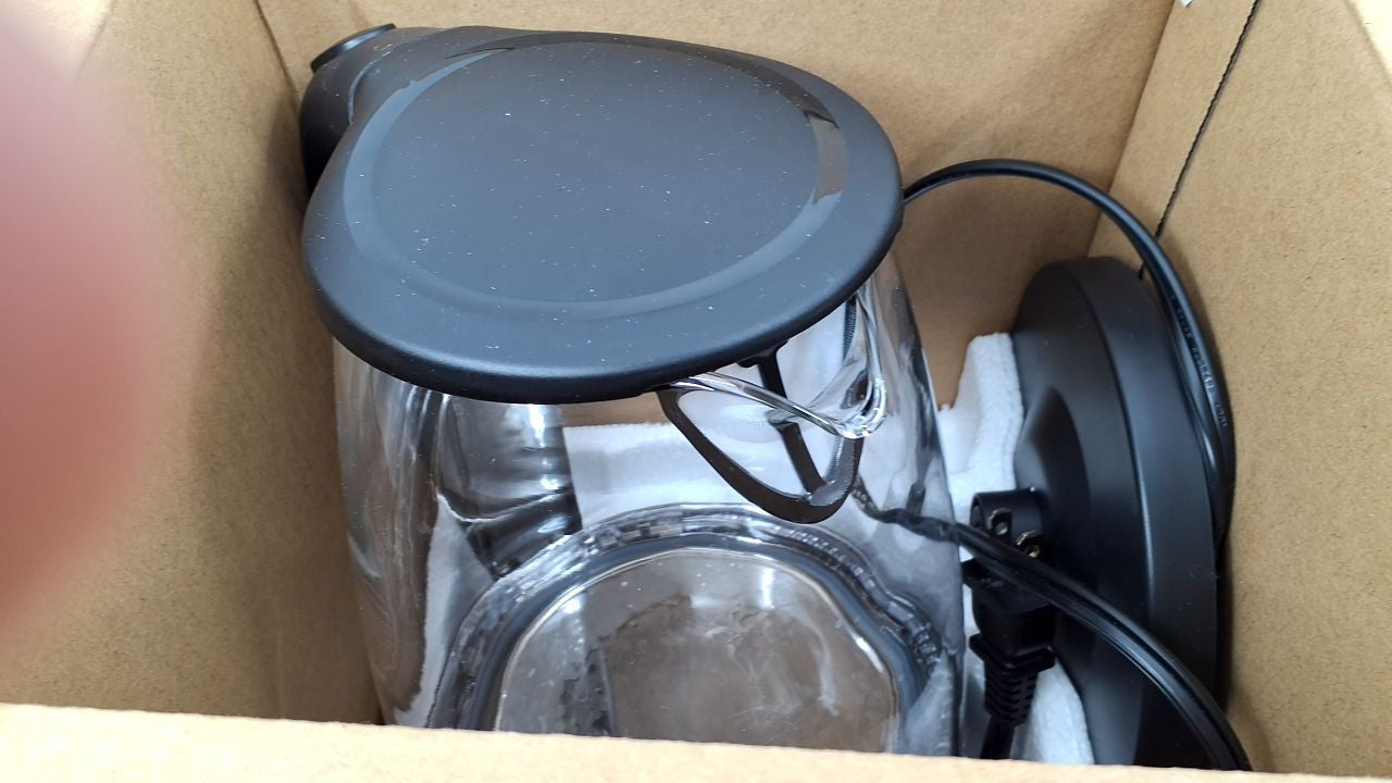 1500W COMFEE' Electric Kettle, 1.7L Glass, Boil-Dry Protection, BPA Free