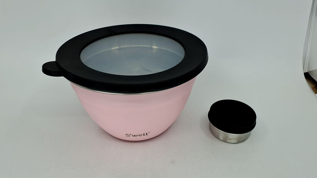 S'well 64oz Salad Bowl Kit Pink Topaz Stainless Steel w/ Tray & Canister