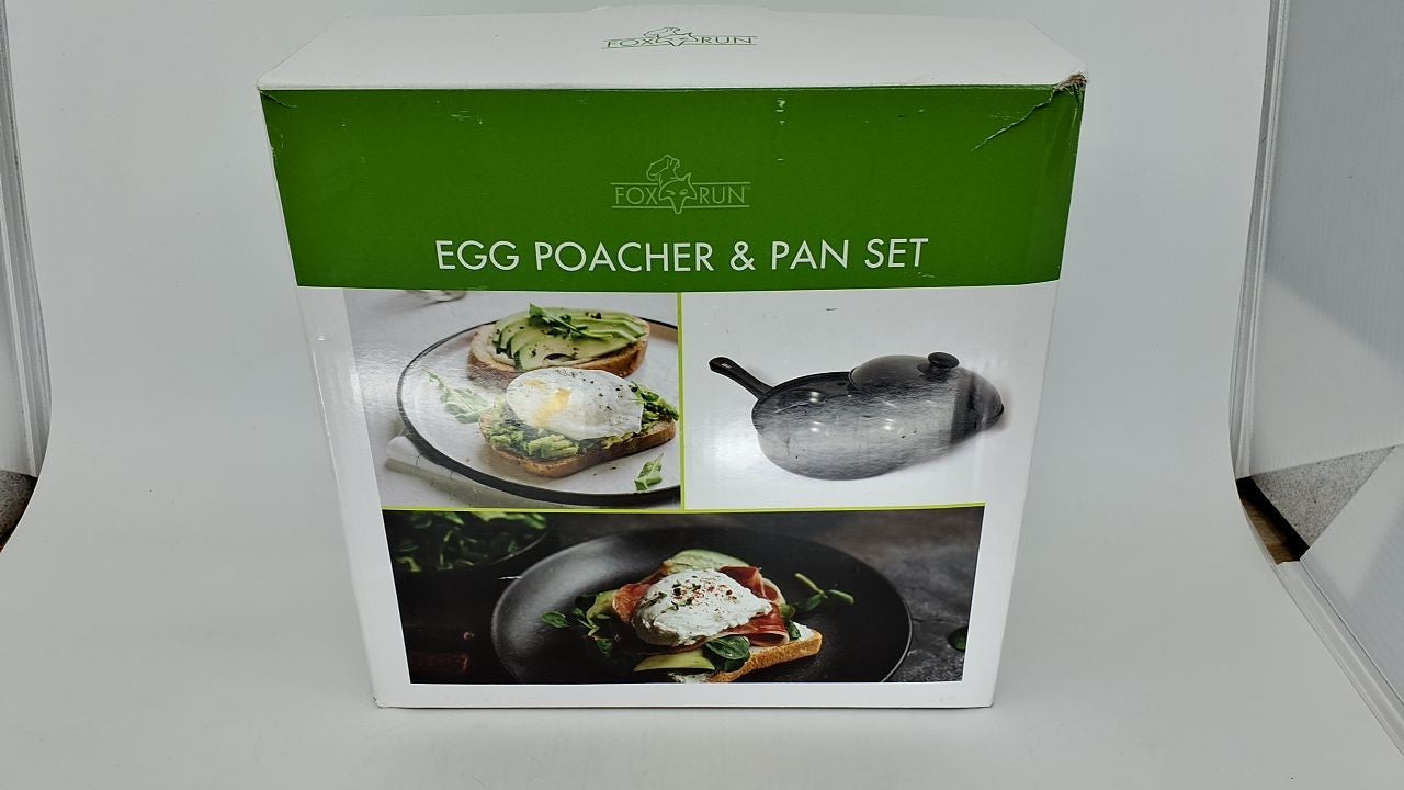 Fox Run Egg Pan, Non-stick Egg Poacher and Fry Pan Set