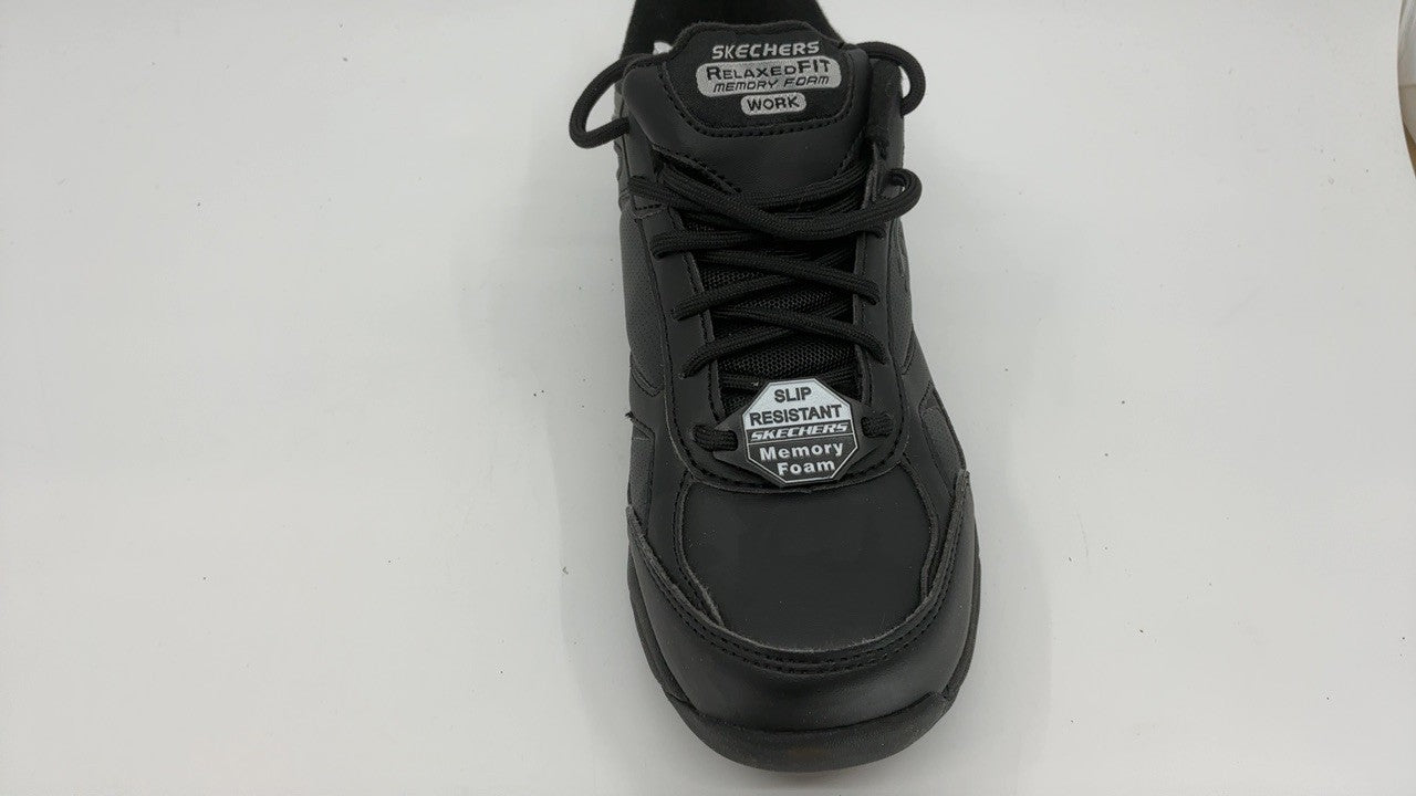 Skechers for Work Women's Dighton Bricelyn Work Shoe, Black, 6.5 M US