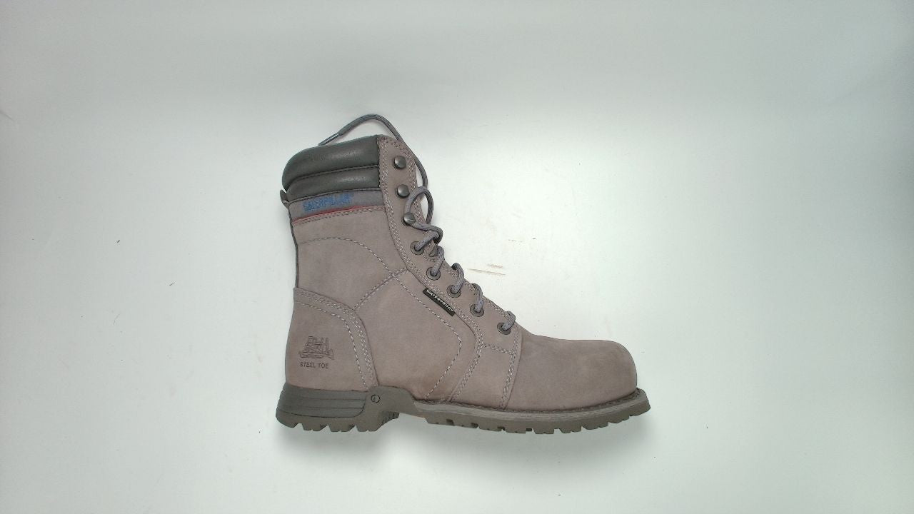 Cat Footwear Women's Echo Waterproof Steel Toe Work Boot, Frost Grey, 9W