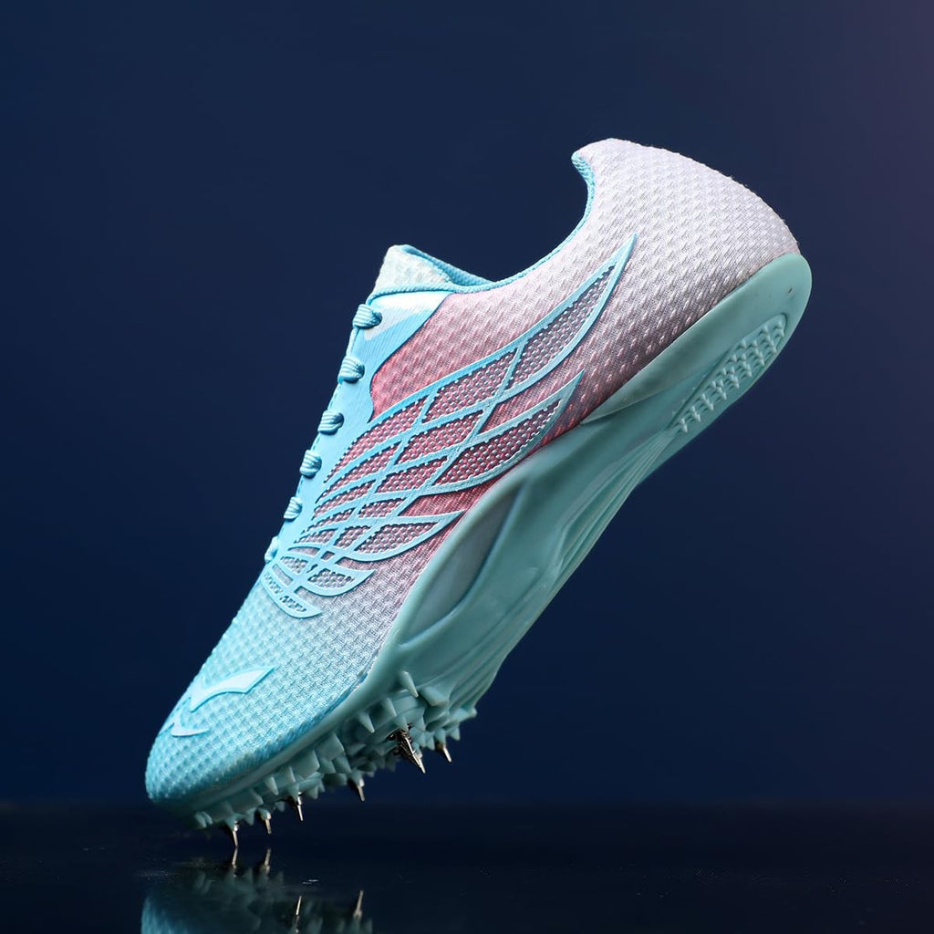 Pink WESHIRUN Track & Field Shoes 8 Spikes Men Women Kids Size 6.5W/5M