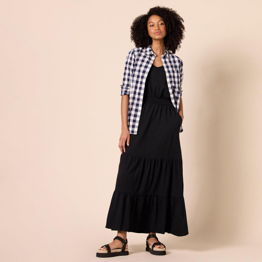 X-Large Black Summer Maxi Dress, Sleeveless, Elastic Waist