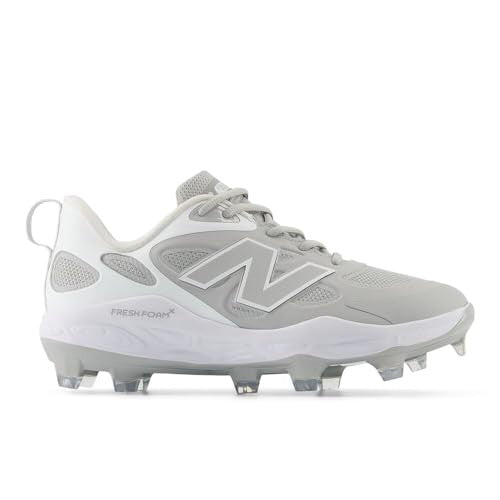 New Balance Women's Fresh Foam Velo V4 Softball Shoe 7.5 Raincloud/White